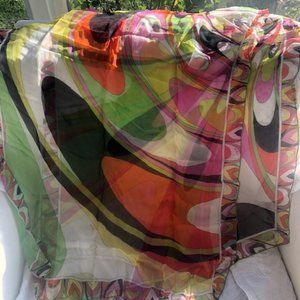 Emilio Pucci Bright Multi Colored Scarf